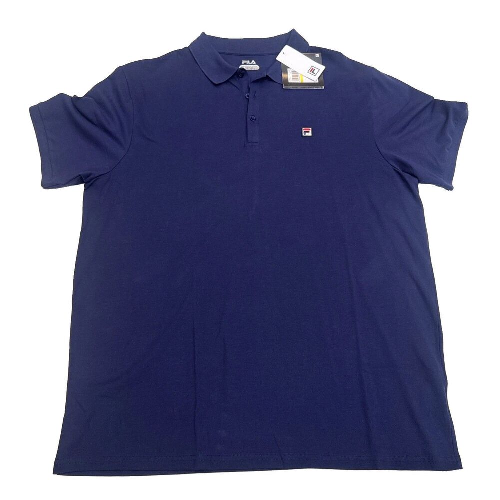 Fila Navy Blue Tennis Golf Polo Shirt Size XXL New With Tags ($40 MSRP)